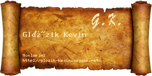 Glózik Kevin névjegykártya